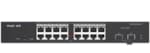 Commutateur Géré dans le Cloud Gigabit à 18 Ports avec 16 Ports PoE  2 emplacements SFP