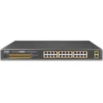 Commutateur 19" 24-Port 10/100/1000T POE + 2-Port 1000X SFP Gigabit Ethernet Switch (220W)