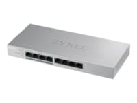 Switch - Manageable - 8 ports - PoE+ : 4 ports Gbps RJ45 PoE+, 4 ports Gbps RJ45, Budget PoE 60W, Non rackable, Fanless