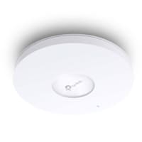 Tplink AX3000 Ceiling Mount Dual-Band Wi-Fi 6 Access Point PORT:1×1Gbps RJ45 Port（No power adapater)SPEED:574Mbps at  2.4 GHz + 2402 Mbps at 5 GHzFEATURE: 802.3at POE  2×Internal Antennas, 160MHz  Supported, MU-MIMO, Seamless Roaming, Band Steering,