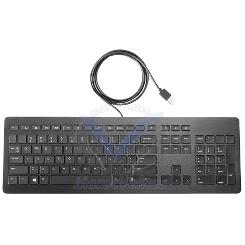 HP USB Business Slim Keyboard, Black 12M 803181-051