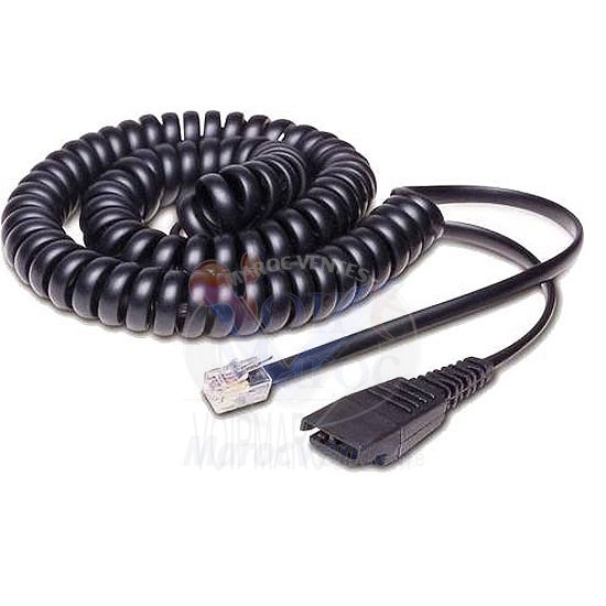 adaptateur et connecteur de câbles QD cord, coiled, mod plug QD RJ9 Noir 8800-01-01