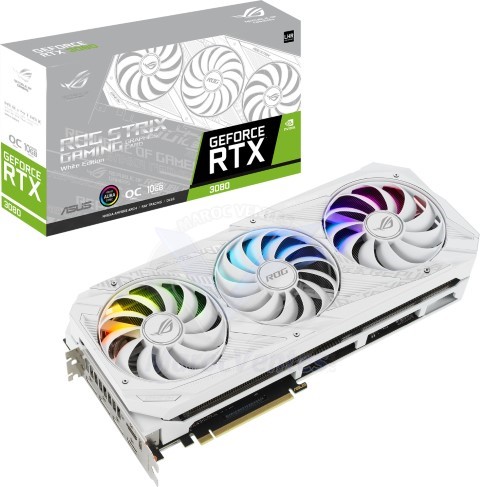 Carte Graphique RTX 3080 ROG-STRIX-O10G-BLANC-V2 90YV0FAA-M0NM00