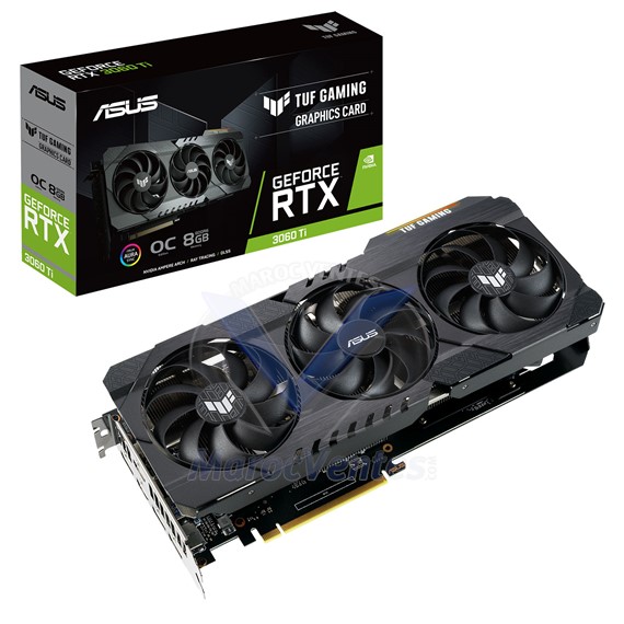 Carte Graphique TUF-RTX3060TI-O8G-V2-Gaming 90YV0G1A-M0NA00