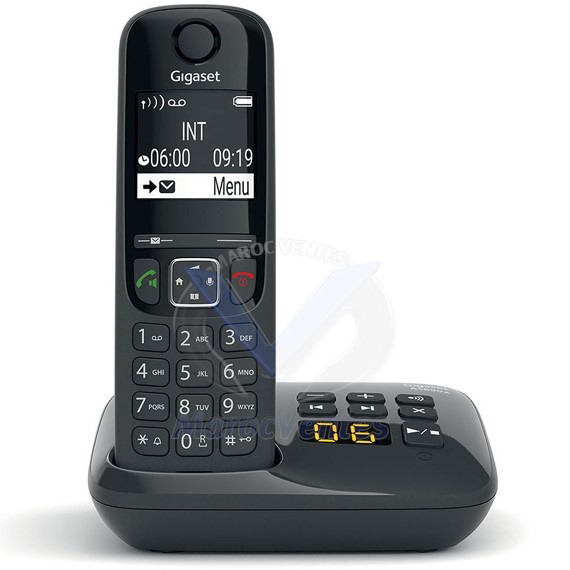 Téléphone sans Fil DECT avec Répondeur AS690A SOLO NOIR 4250366854571
