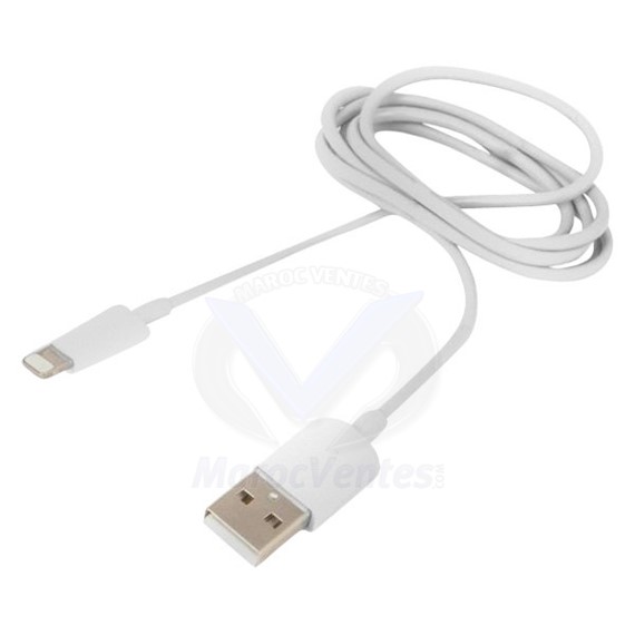 Câble Blanc pour synchronisation et charge LIGHTNING 1m  MFI CID01UF