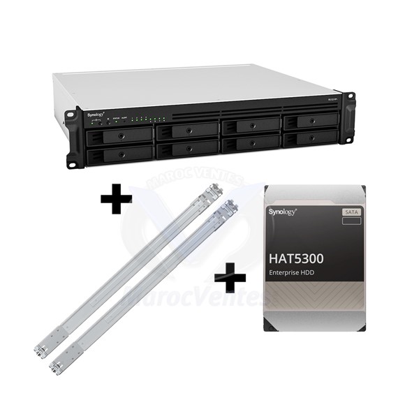 Promo SYNOLOGY RackStation RS1221plus 36M+2 Disques dur Synology 4TB SATA 3,5