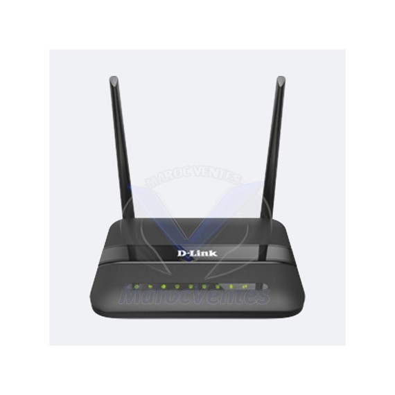 Routeur Modem sans fil N 300  ADSL2 / 2 + 11AC 300MBPS avec ports LAN 4x10 / 100 Mbps DSL-124