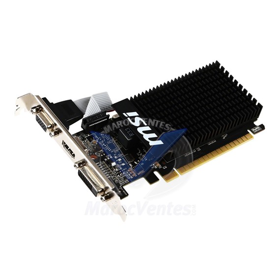 Carte graphique à profil bas 2 Go HDMI/DVI PCI Express (NVIDIA GeForce avec CUDA GT 710) GT710-2GD3H/LP
