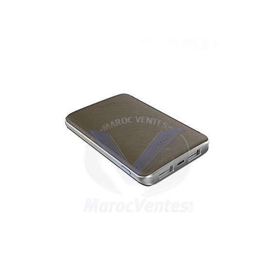 Power Bank Slim charge rapide 5000mAh Original Design Elégant Marron HV-PB004X