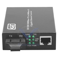 CONVERTISSEUR FIBRE-OPTIQUE 1G MONOMODE SC 2OKM