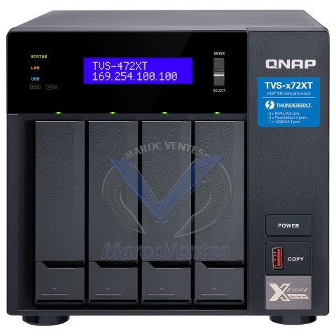 SERVEUR NAS DESKTOP 4 BAIES 4GB RAM TVS-472XT-I5-4G
