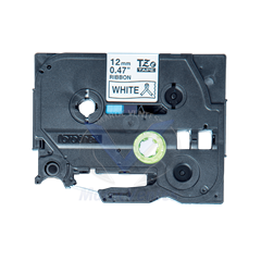 Cassette à ruban tissu TZe-R231 Brother originale – Noir sur blanc, 12 mm de large TZe-R23