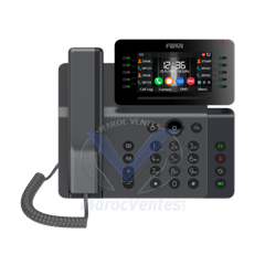 Téléphone IP Haut d'entreprise écran Couleur de 4,3 pouces,  20 Lignes SIP, Bluetooth et WiFi Intégré 10 touches DSS programmables