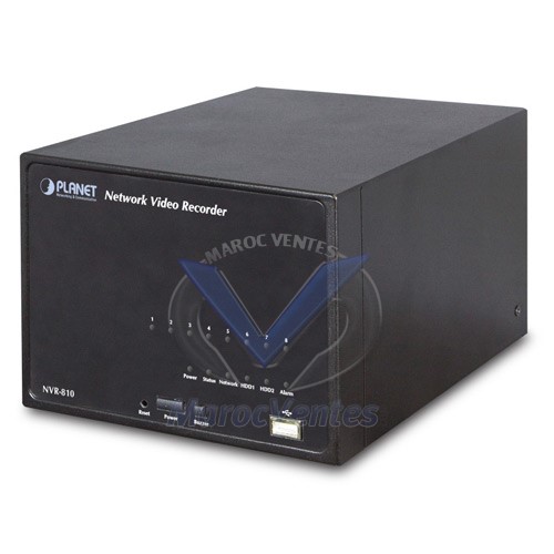 ENREGISTREUR IP POUR 8 CAMERAS IP + DISQUE DUR 1TO NVR-810