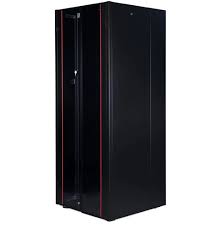 Armoire hyperline Lande 36U 19P 600x800mm avec porte avant en verre à ouverture LN-HL36U6080-BL-B