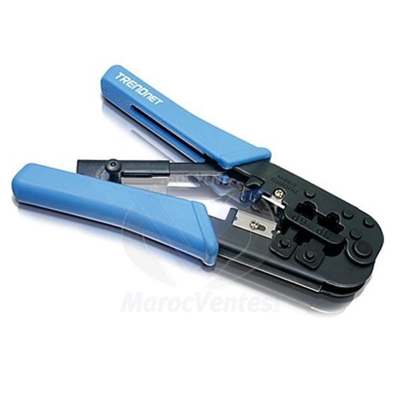 Pince professionnelle (plier/dénuder/couper) pour câbles réseaux. TC-CT68