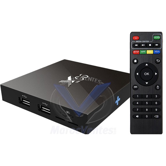 X96 TV Box Android 6.0 Lecteur en ligne - US PLUG + 1GB RAM + 8GB ROM NOIR X96
