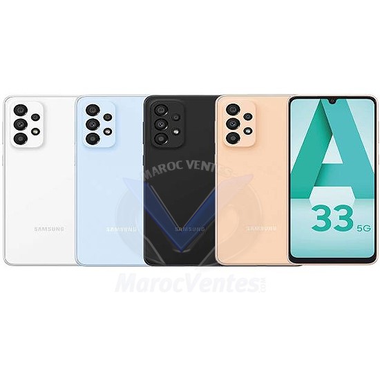 Smartphone A33 Exynos 1280 6.4" 8Go 128Go Android 5G Dual Sim Bleu Noir Peach Blanc SM-A336ELBHMWD
