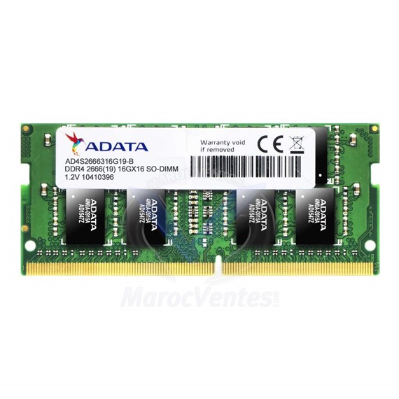 Barrette Mémoire DDR4 SO-DIMM 4GB 2666 (19) - 512MX8 AD4S2666W4G19