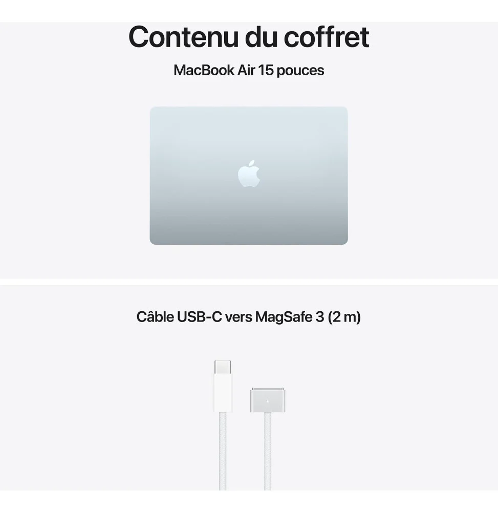 Apple MacBook Air 15 pouces M5 24 Go 1 To Bleu Ciel (MDVU4FN/A) MDVU4FN/A