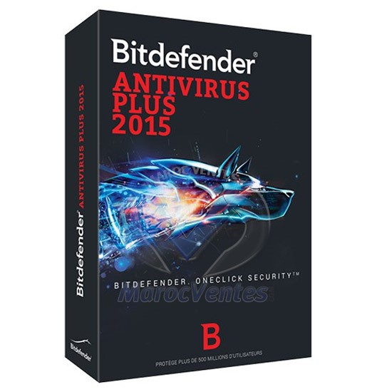 Bitdefender Antivirus Plus 2015 - 1 an 3 postes B-QBDAV-5X1P003