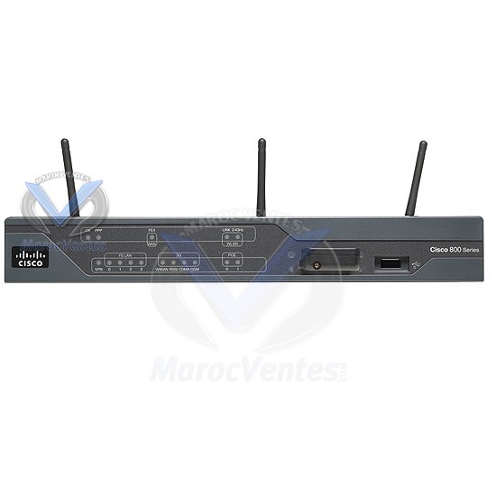 Routeur sans fil - modem cellulaire - 4 ports - 802.11b/g/n (draft 2.0) - 3G CISCO881GW-GN-E-K9