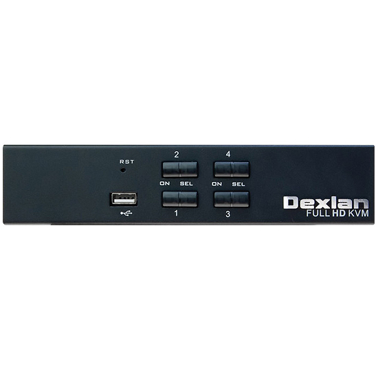 KVM SWITCH 4 PORTS HDMI 4K/ USB 2.0 -AVEC CÂBLES