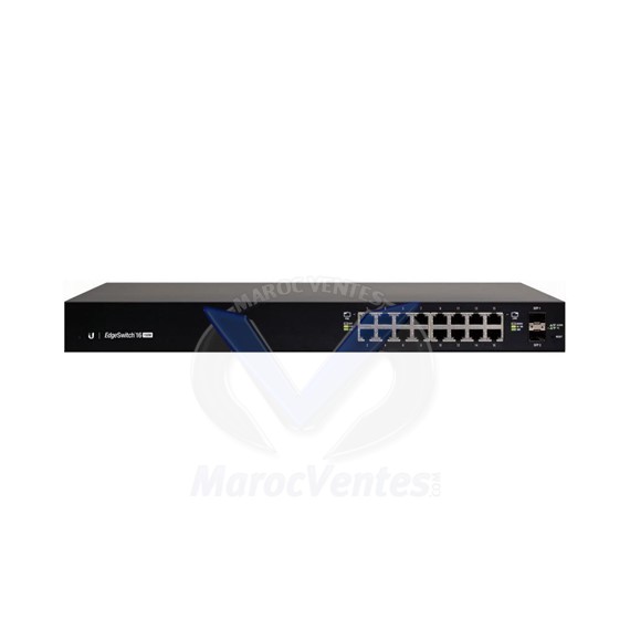 EdgeSwitch Switch réseau PoE 16 ports + 2 SFP 150 Watts administrable ES-16-150W-EU