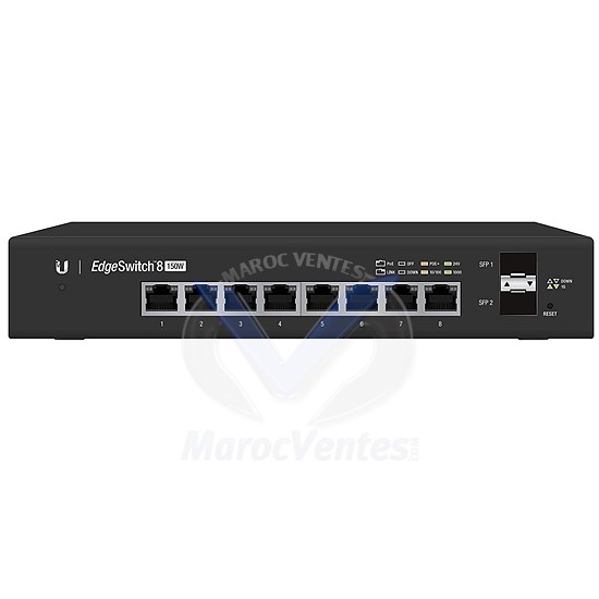 EDGEMAX EDGESWITCH 8X GIGABIT POE PORTS 2X SFP PORTS 150W ES-8-150W-EU