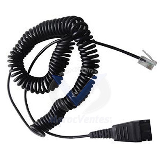Câble Inférieur QD dans le Connecteur RJ09 K2-GN / QD-01 K2-GN / QD-01