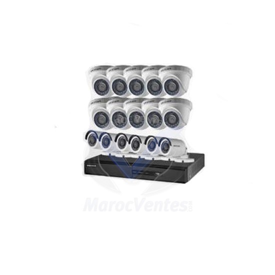 DVR 16 CH + 10 CAMERA MINI DOME + 6 CAMERA BULLET TURBO HD Pack 16 Turbo HD