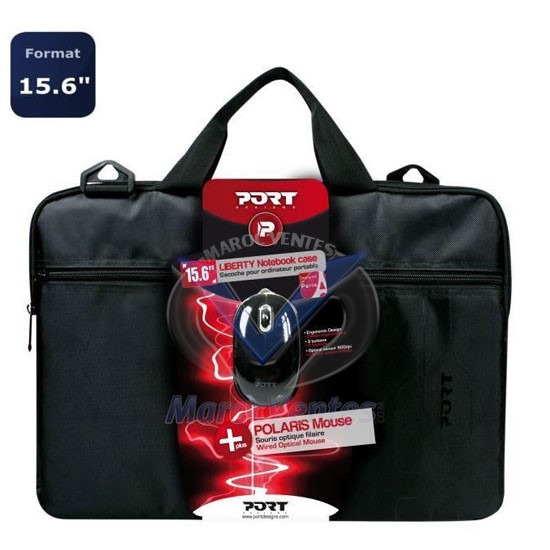 Port Liberty Bundle Black + Sacoche + Souris Polaris 501555