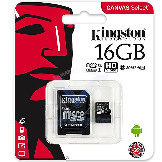 Carte Micro SDHC Canvas Select 16 Go SDCS/16GB