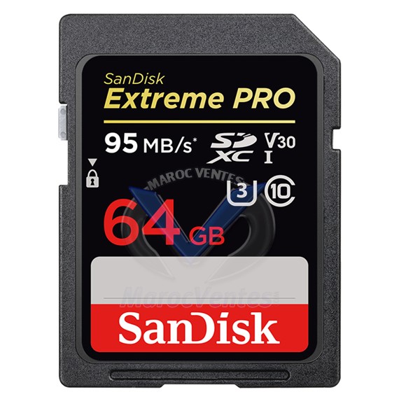 Carte mémoire SD Extreme PRO UHS-I 64 Go SDSDXXG-064G-GN4IN
