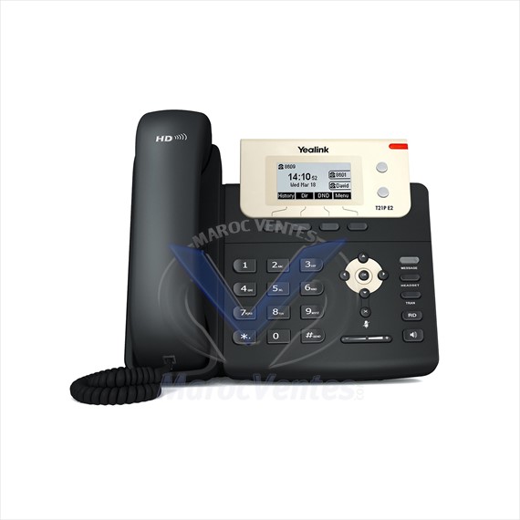 Téléphone IP avec ecran LCD 2 comptes SIP SIP-T21P E2