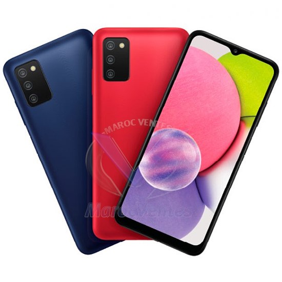 Smartphone A03 Bleu 6.5" Octa Core 4Go 128Go Android 4G Dual Sim 5 Mpx 48 Mpx 2 Mpx SM-A035FZBHMWD