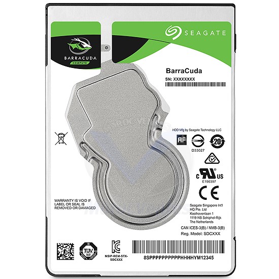 Disque Dur  BarraCuda 2.5" 500 Go 128 Mo Serial ATA 6 Gb/s ST500LM030