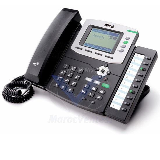 Téléphone IP LCD Graphique 4 Comptes VoiP PoE UC806