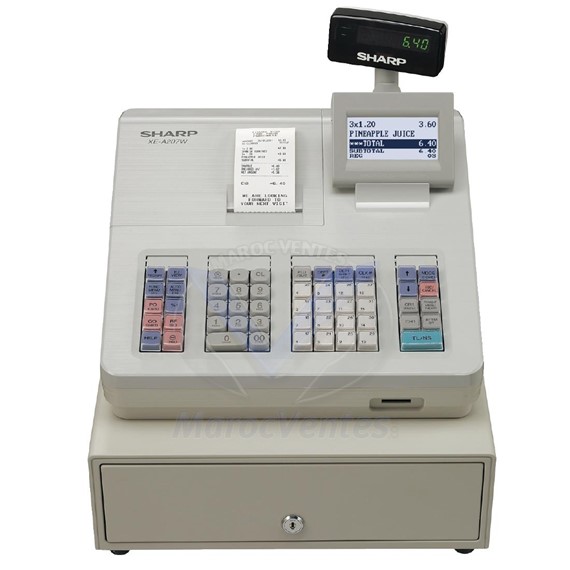 Caisse enregistreuse impression thermique 99 départements 25 Commis XEA 207 B/W