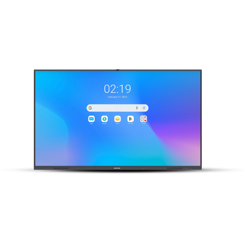 Écran Interactif 75 Pouces Tactile OS Android 12 Intégré Haute Capacité de Mémoire ROM 128GB RAM 8GB