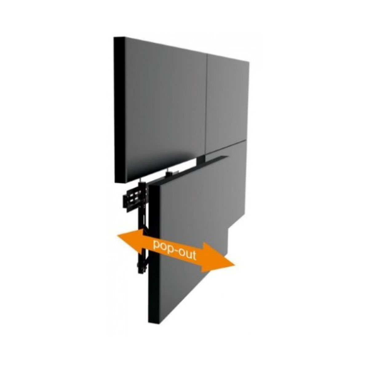 Support mur d´images 3 écrans TV 43´´-45´´ Push Pull